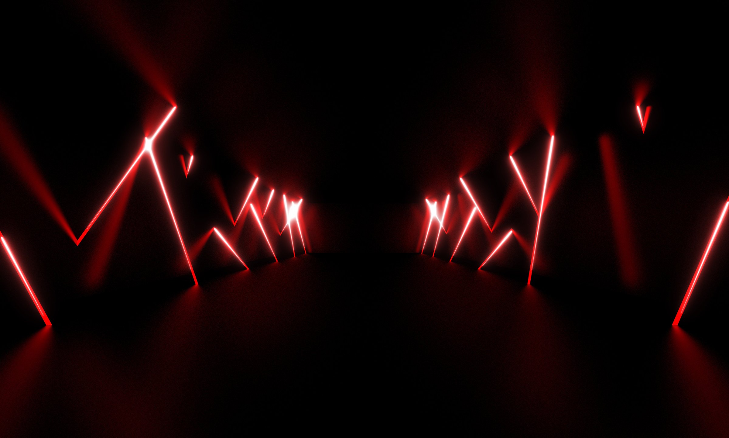 3D Red Laser Lights